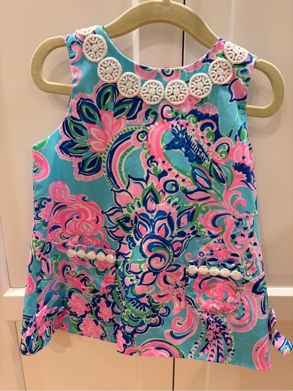 Lilly Pulitzer Aqua, Pink & Navy Paisley Tank Dress